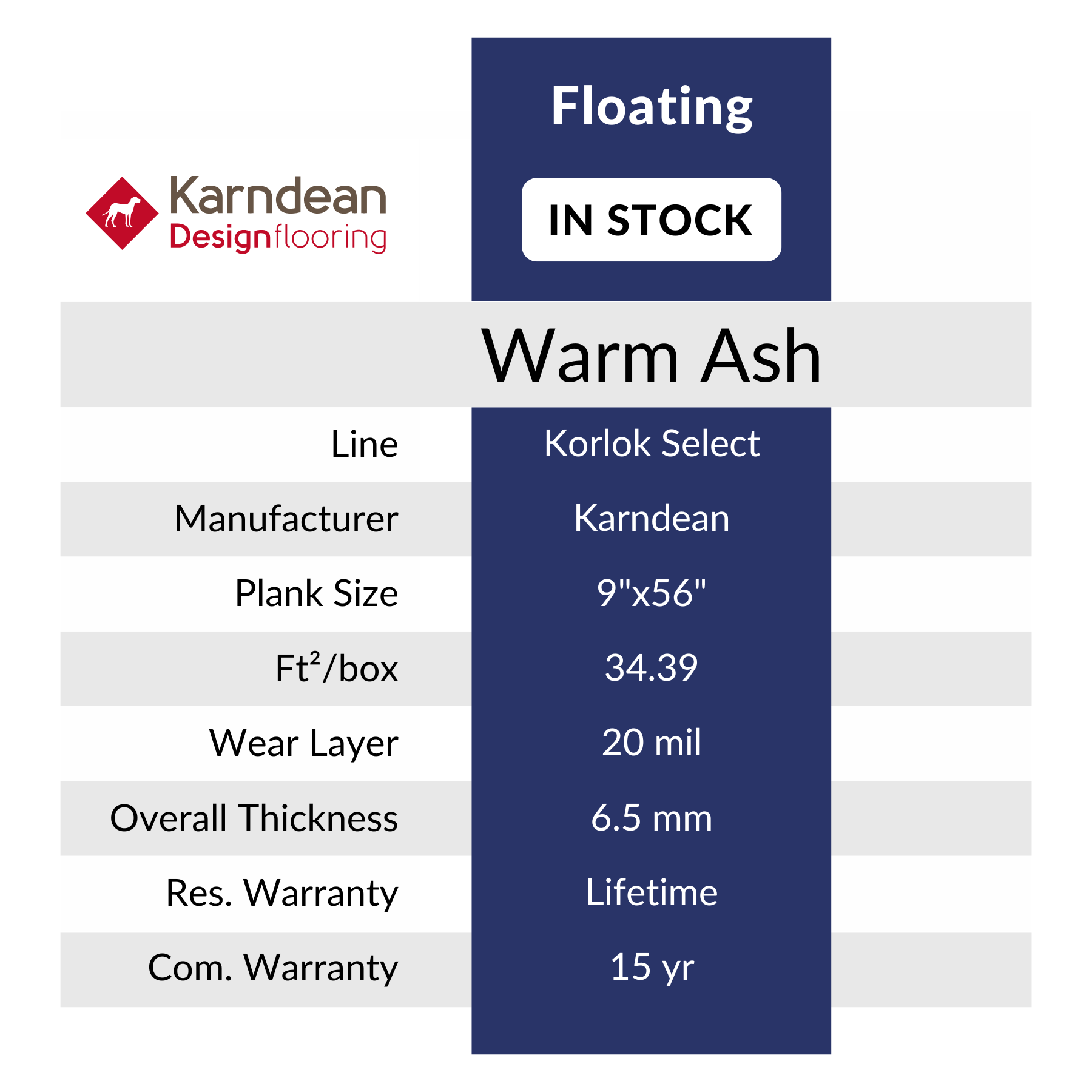 Warm Ash by Karndean, Luxury Vinyl Flooring, Calhoun's Springfield IL