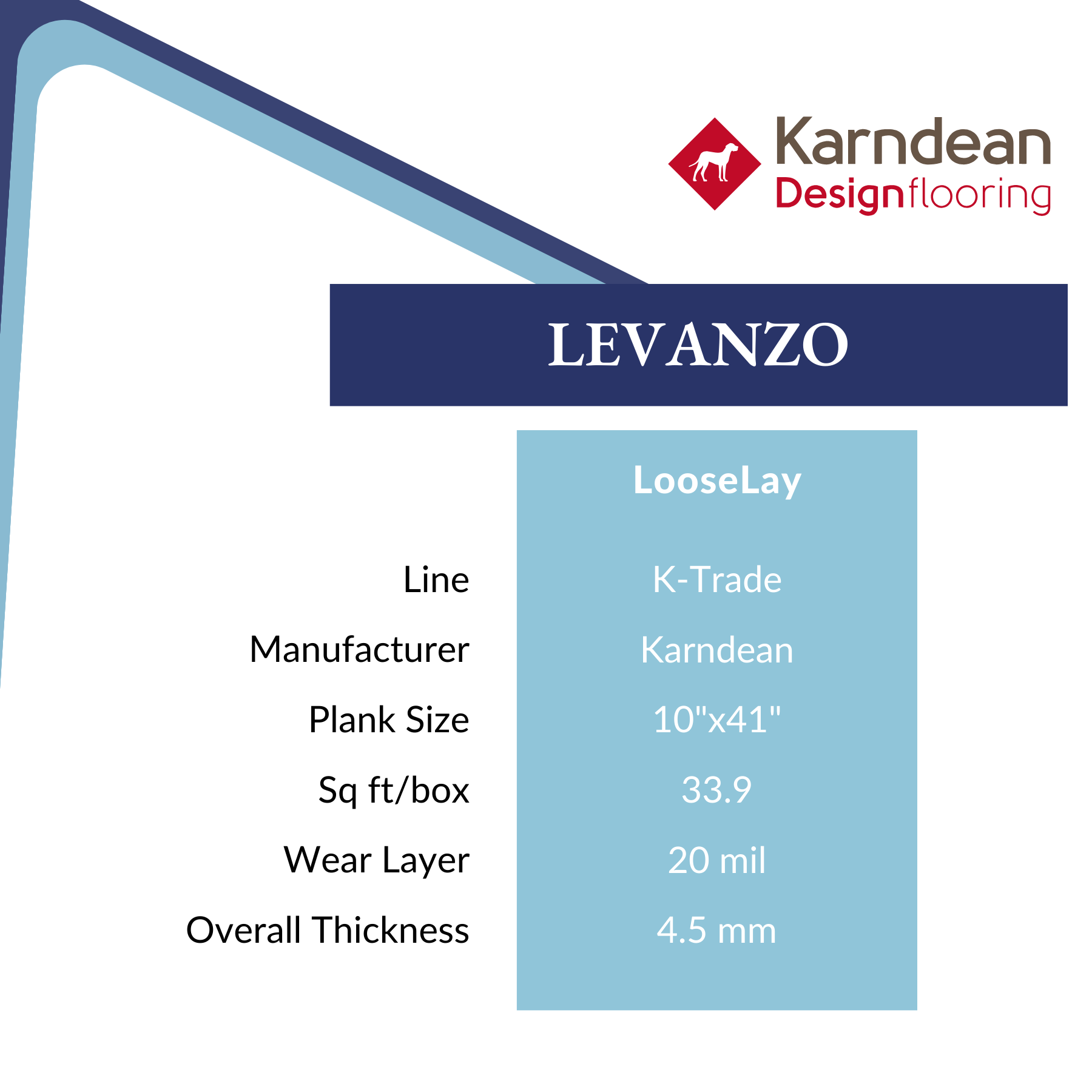 Levanzo by Karndean Clearance flooring from Calhoun's Springfield IL specs
