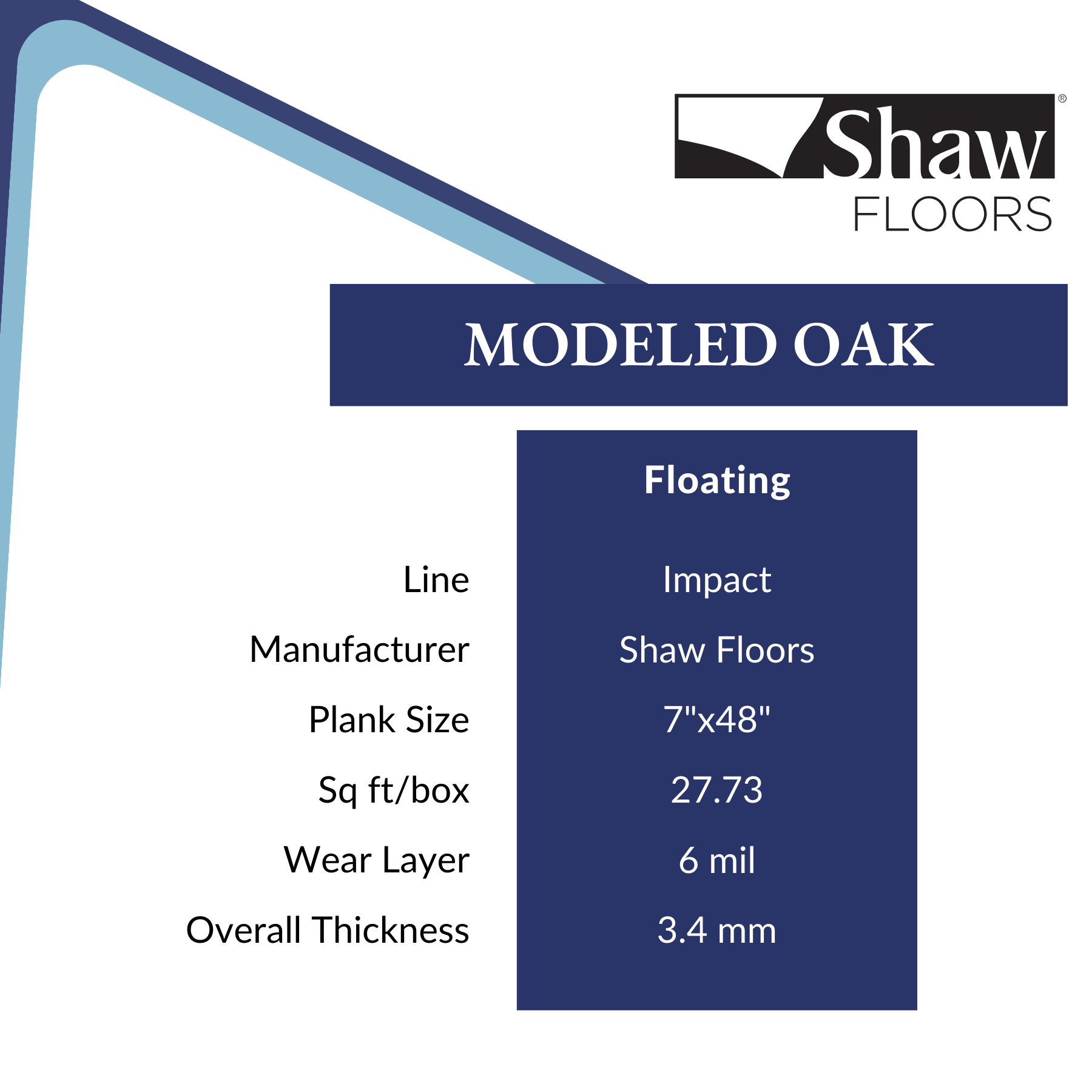 Modeled Oak by Shaw, Clearance at Calhoun's in Springfield, IL Specs