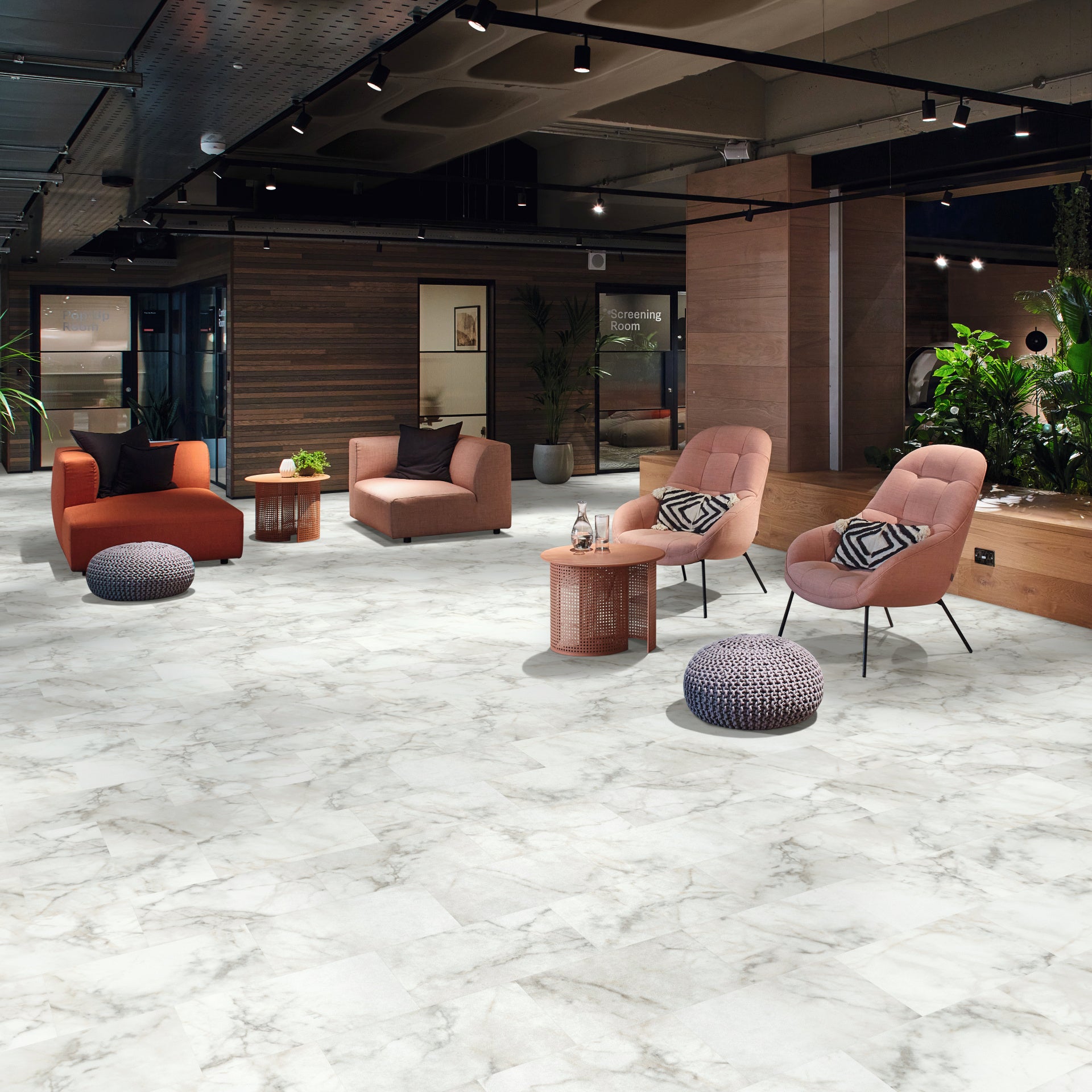 River Marble in office space: elegant flooring at Calhoun's